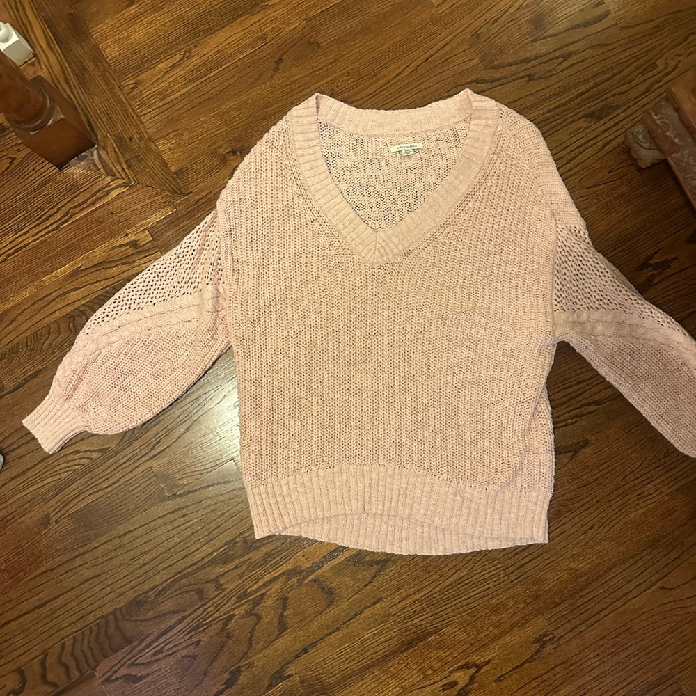 American Eagle Outfitters Blush V-Neck Sweater